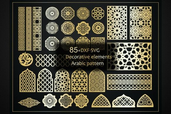 85 Moroccan Arabic Patterns SVG DXF AI