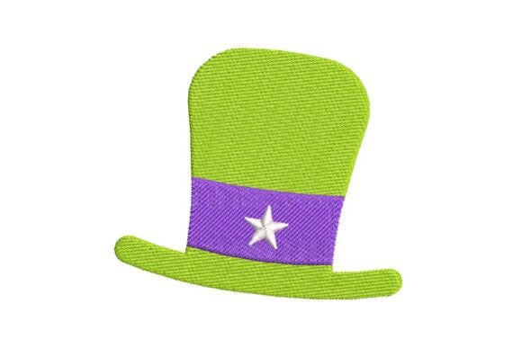 Adding Whimsy and Magic with the Festive Green Top Hat with Star Embroidery Design