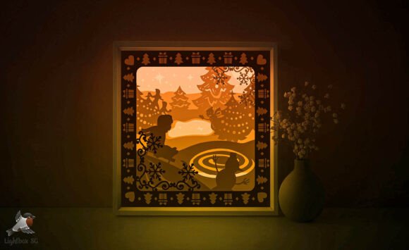 Bringing Holiday Magic to Life with a Merry Christmas Shadow Box Template
