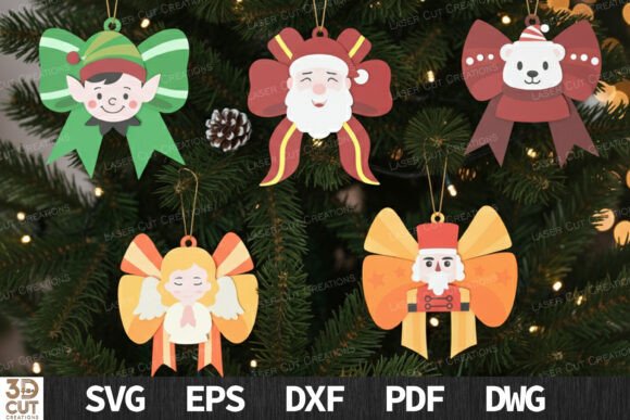 Christmas Bow Ornaments Bundle SVG: A Guide to Layered Holiday Crafting