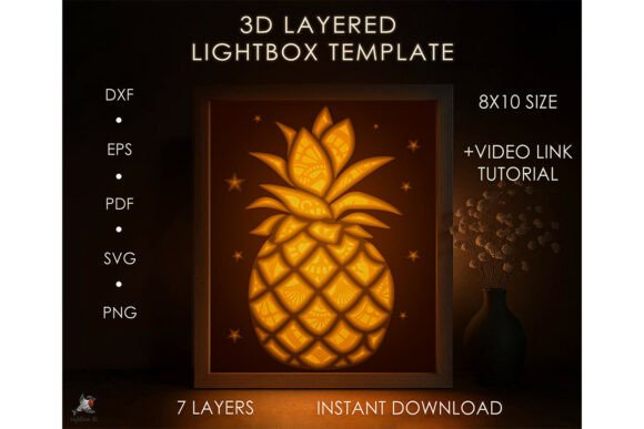 Crafting Light and Shadow: The Pineapple Mandala Shadow Box SVG Template