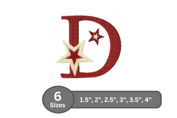 Elevating Brand Identity with Star Pop Alphabet - D: Precision in Machine Embroidery
