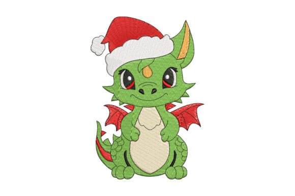 Elevating Holiday Crafts with the Dragon Christmas Embroidery Design