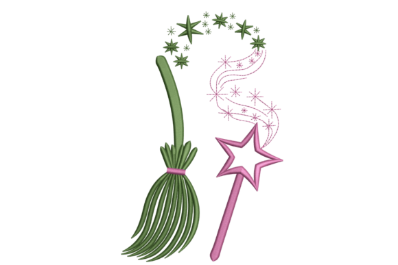 Enchanted Broom and Star Wand: Bringing Whimsy to Your Machine Embroidery Projects