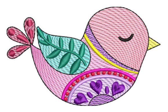 Folk Art Bird – Country Style Embroidery: A Handcrafted Touch for Modern Projects