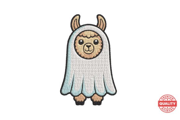 Ghost Alpaca Halloween: Spooky Stitching Fun