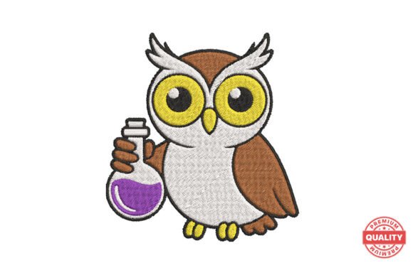 Halloween Owl with Potion: Elevating Your Embroidery Projects