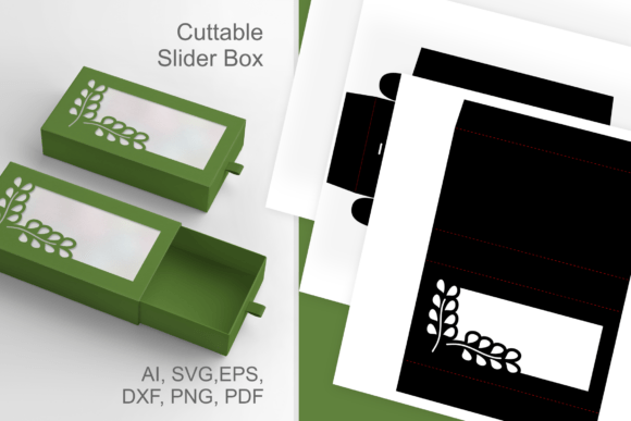 Herb Corner Wide Window - Drawer Box SVG: Elevate Your Gift Presentation