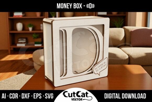 Letter D Money Box Laser Cut File Guide