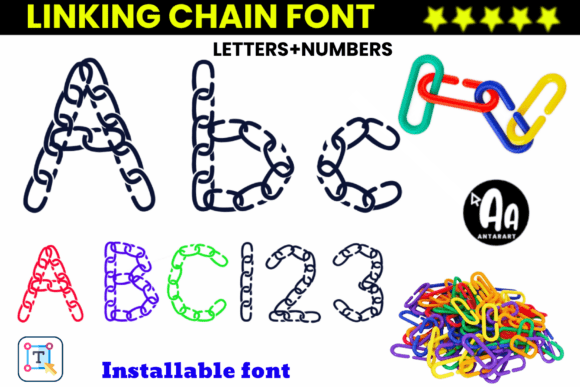 Linking Chain: A Playful Font for Creative Design