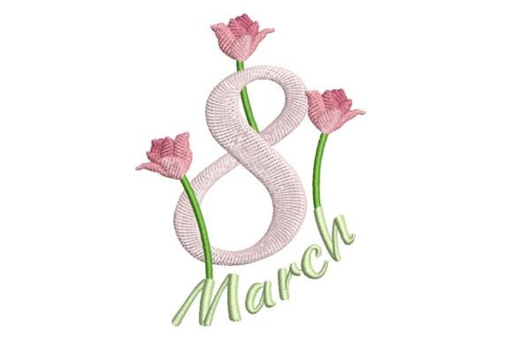 March 8 Flowers: Elegant Embroidery for Women’s Day