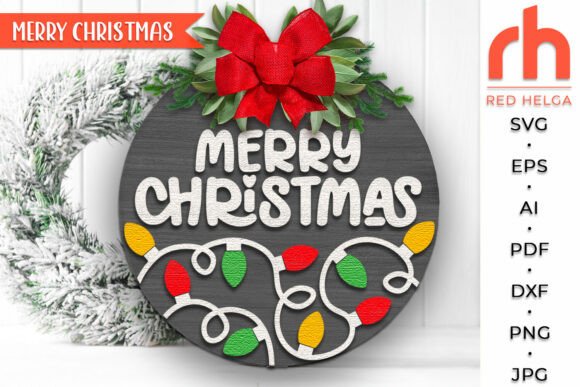 Merry Christmas SVG & Xmas Door Sign DXF Guide
