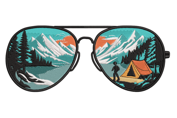 Mountain Camping Sunglasses: Elevating Outdoor Style with Machine Embroidery