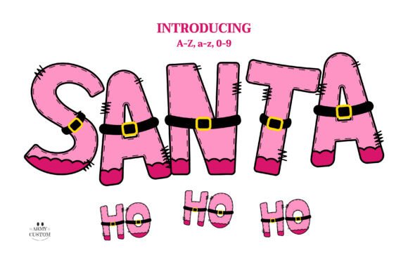 Santa Ho Ho Ho Pink: A Playful Twist on Holiday Typography