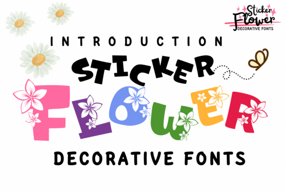 Sticker Flower: A Playful Typography Choice