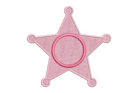 Stitching Authority with Charm: The Rise of the Pink Cowgirl Sheriff Badge Embroidery Design