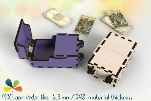 SVG PDF Tarot Box with Twin Lids: A Premium Storage Solution for Laser Cutters